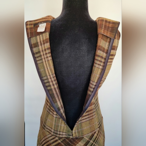 Zara Sample Wool Tartan Plaid Dress 2003 Y2K Dark Academia - Picture 6 of 7